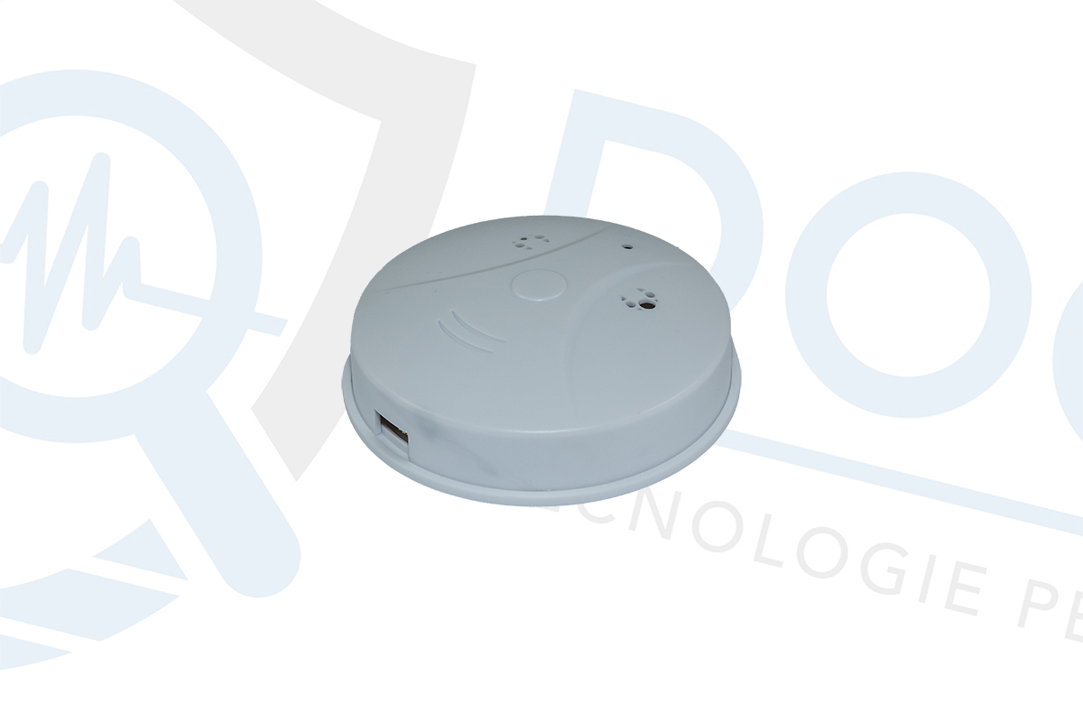 Telecamera wifi full HD 140° in sensore di fumo con motion detection CAM.W.43
