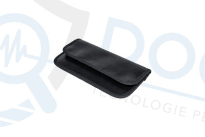 Custodia anti intercettazione per cellulari contro spy phone in ecopelle nero lucido CAI.01