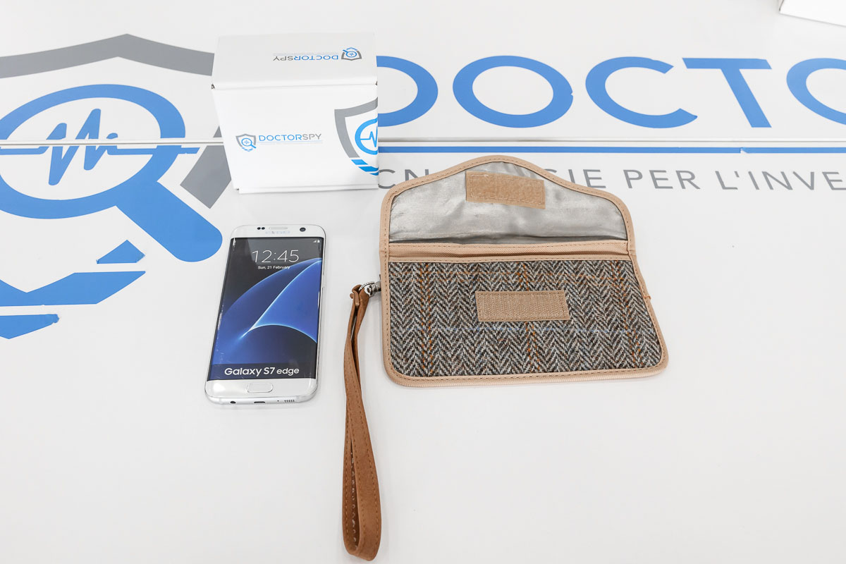 Custodia anti intercettazione per cellulari in lana di tweed CAI.05