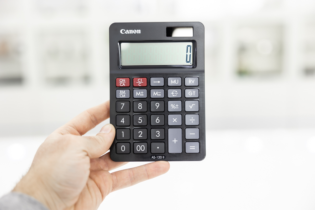 Registratore ambientale spia VOX in calcolatrice Canon con memoria da 8 GB, attivazione vocale, 75 giorni di autonomia in stand-by REC.V.12