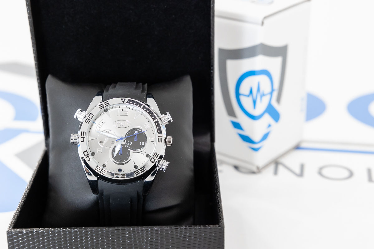 Orologio spia full HD in cassa d'acciaio con cinturino in gomma CAM.81