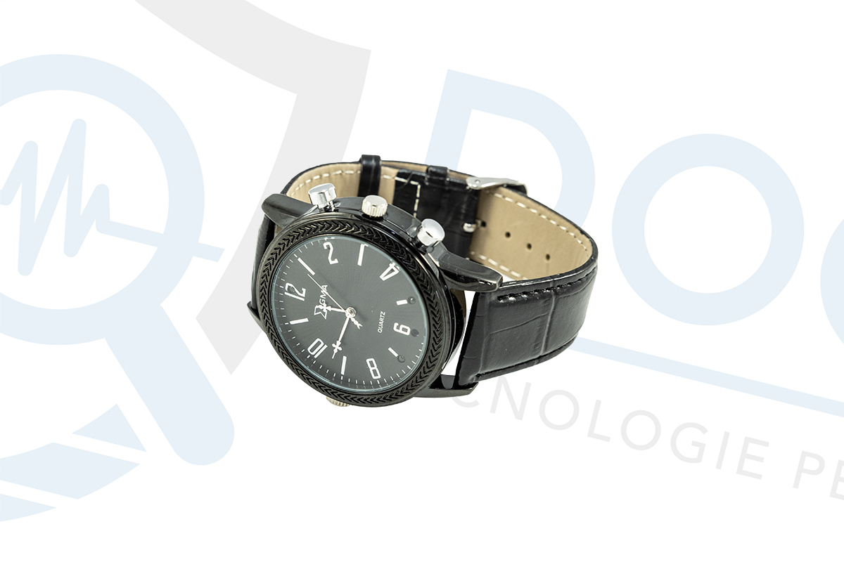 Telecamera con DVR full HD in orologio da polso con cinturino in cuoio con infrarossi CAM.80