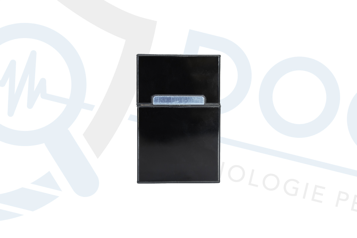 Registratore audio con attivazione vocale (VOX) e memoria integrata da 16 GB occultato in portasigarette di plastica nero DES.06