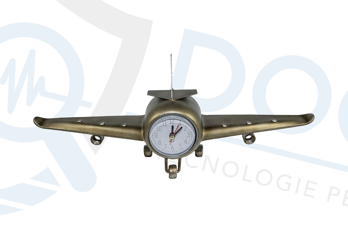 Microspia GSM di lunga durata occultata in orologio da tavolo a forma di aeroplano DES.27
