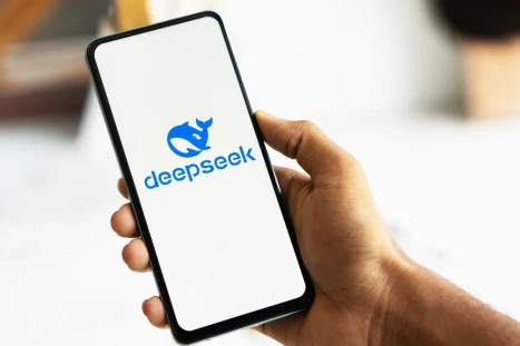 Una schermata del chatbot DeepSeek AI su uno smartphone