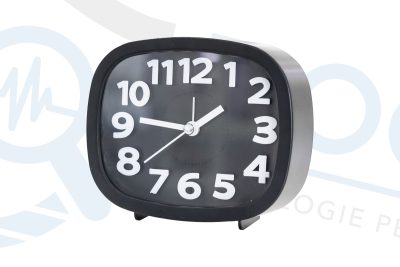 Orologio da tavolo con quadrante nero con integrata una microcamera wifi full HD per videosorveglianza discreta CAM.W.17